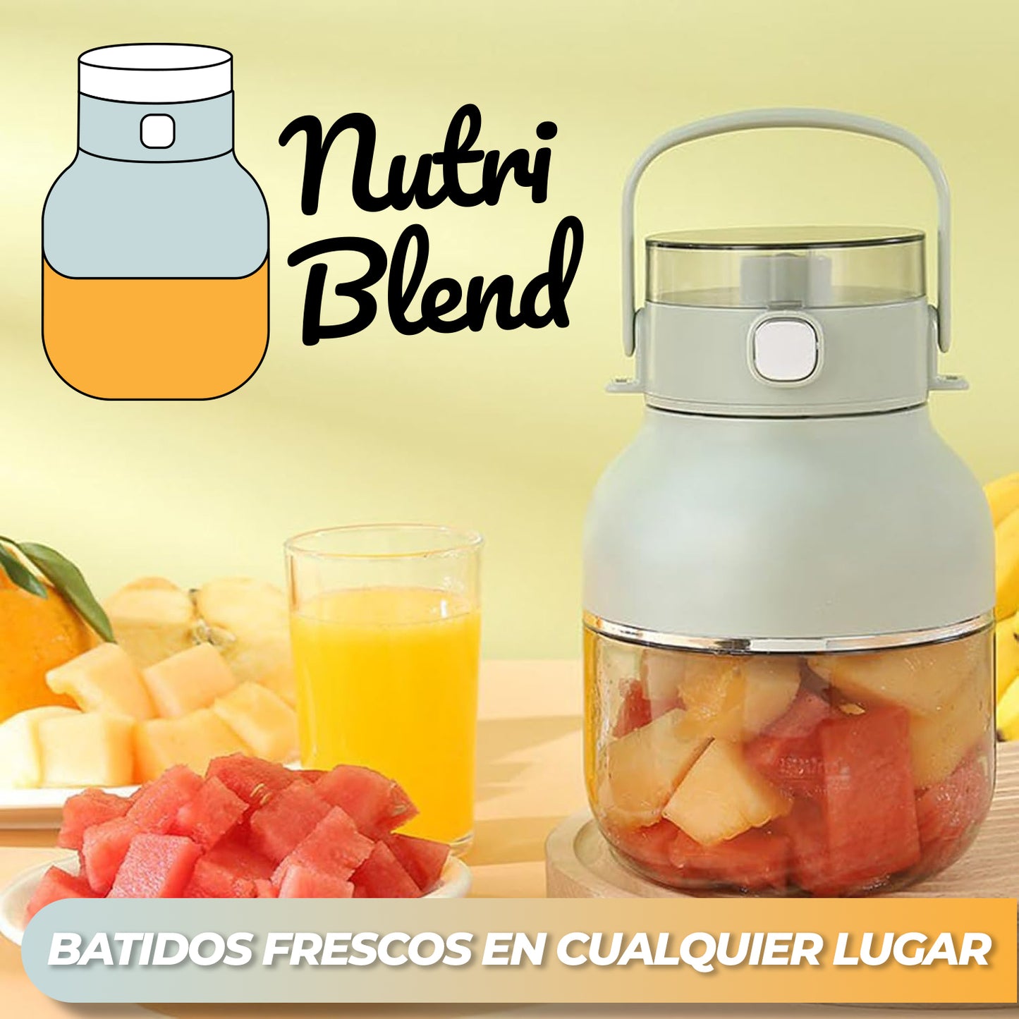 NutriBlend™ - Botella para batidos portátil