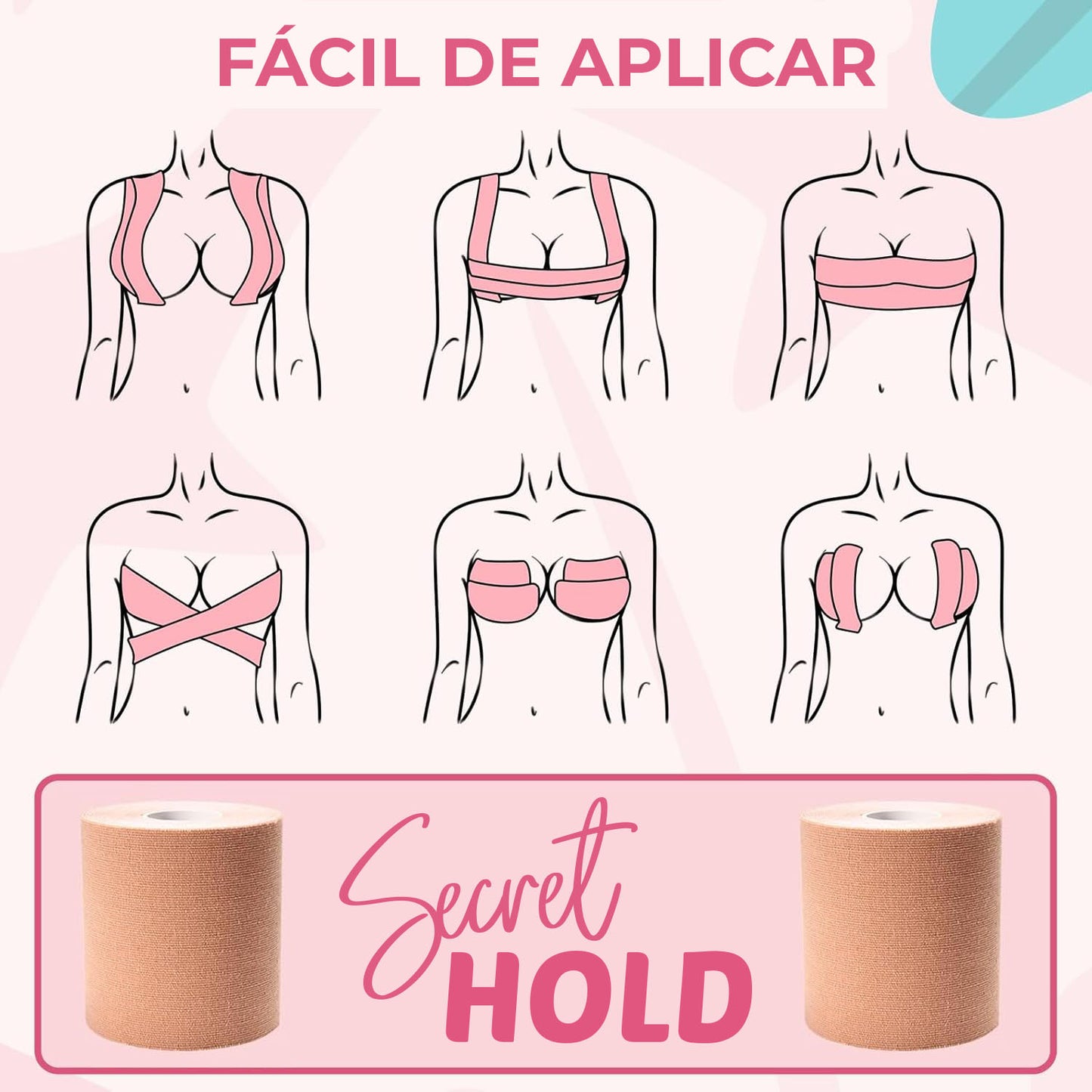 SecretHold™ - Cinta sujetadora para senos