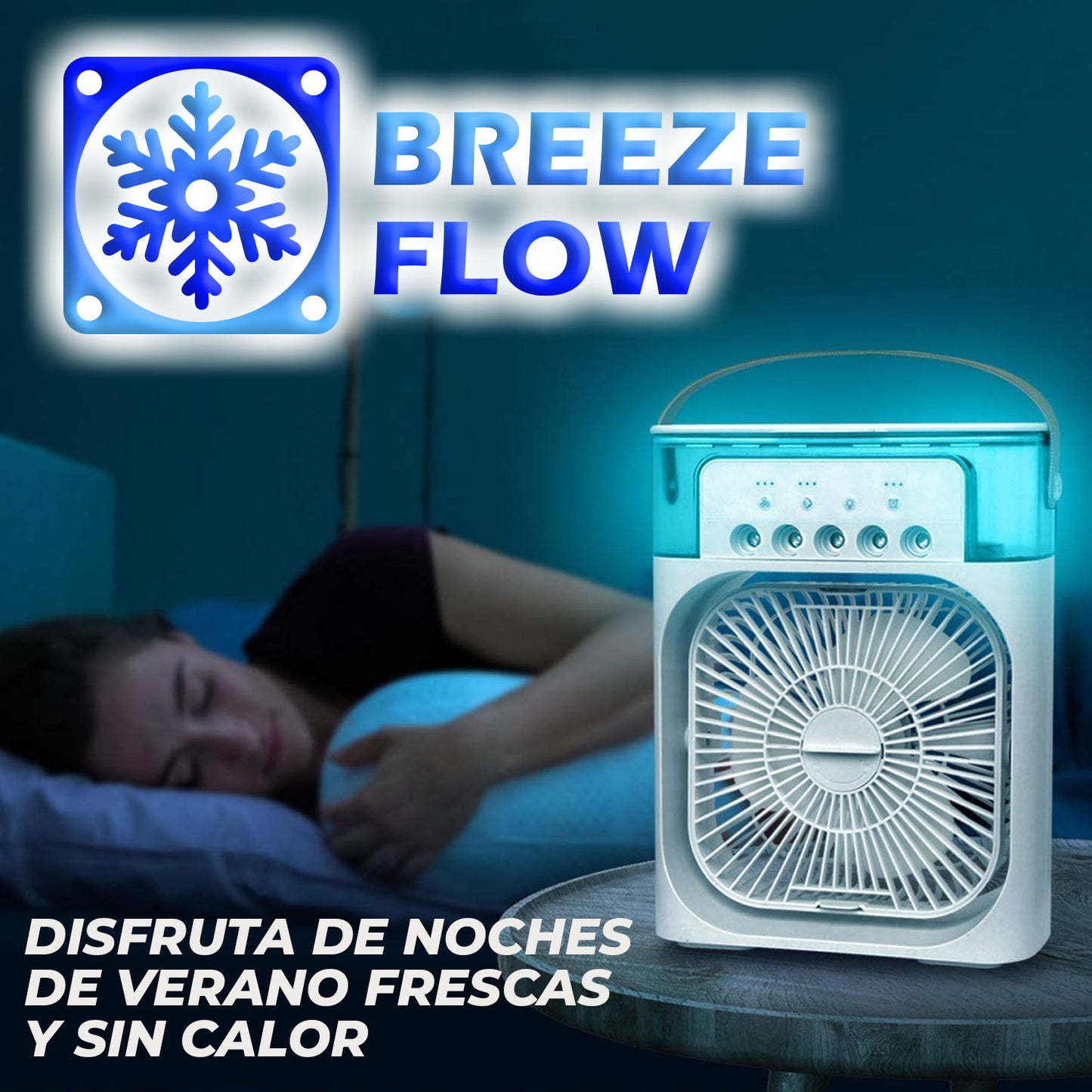 BreezeFlow™ - Ventilador humidificador portatil