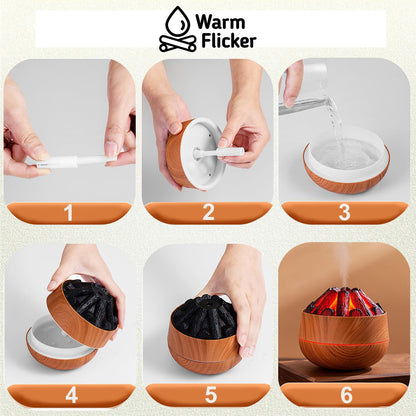 WarmFlicker™ - Humidificador de Fogata