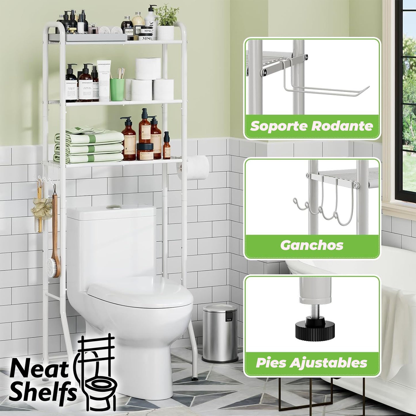 NeatShelfs™ - Estante Organizador para baño Premium