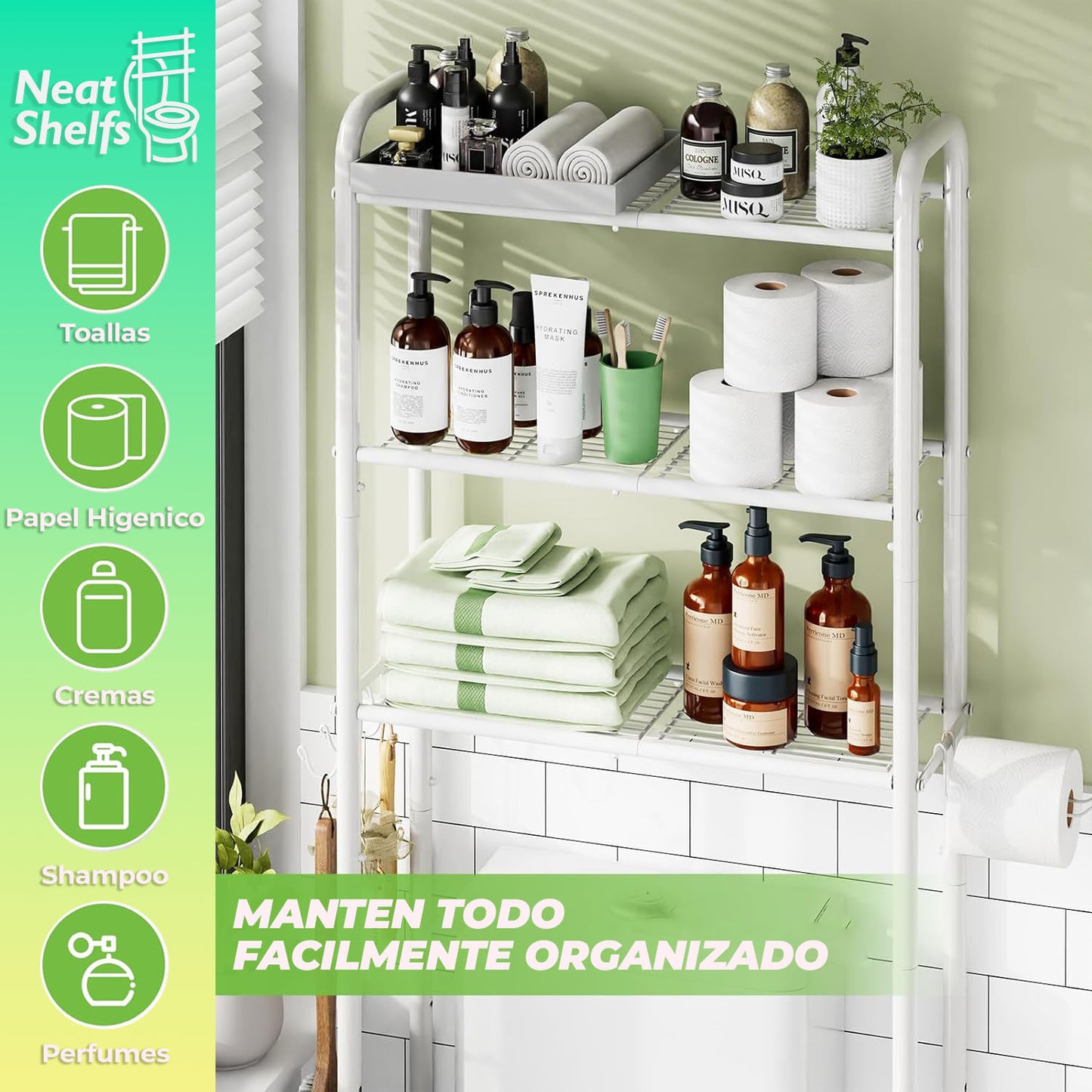 NeatShelfs™ - Estante Organizador para baño Premium