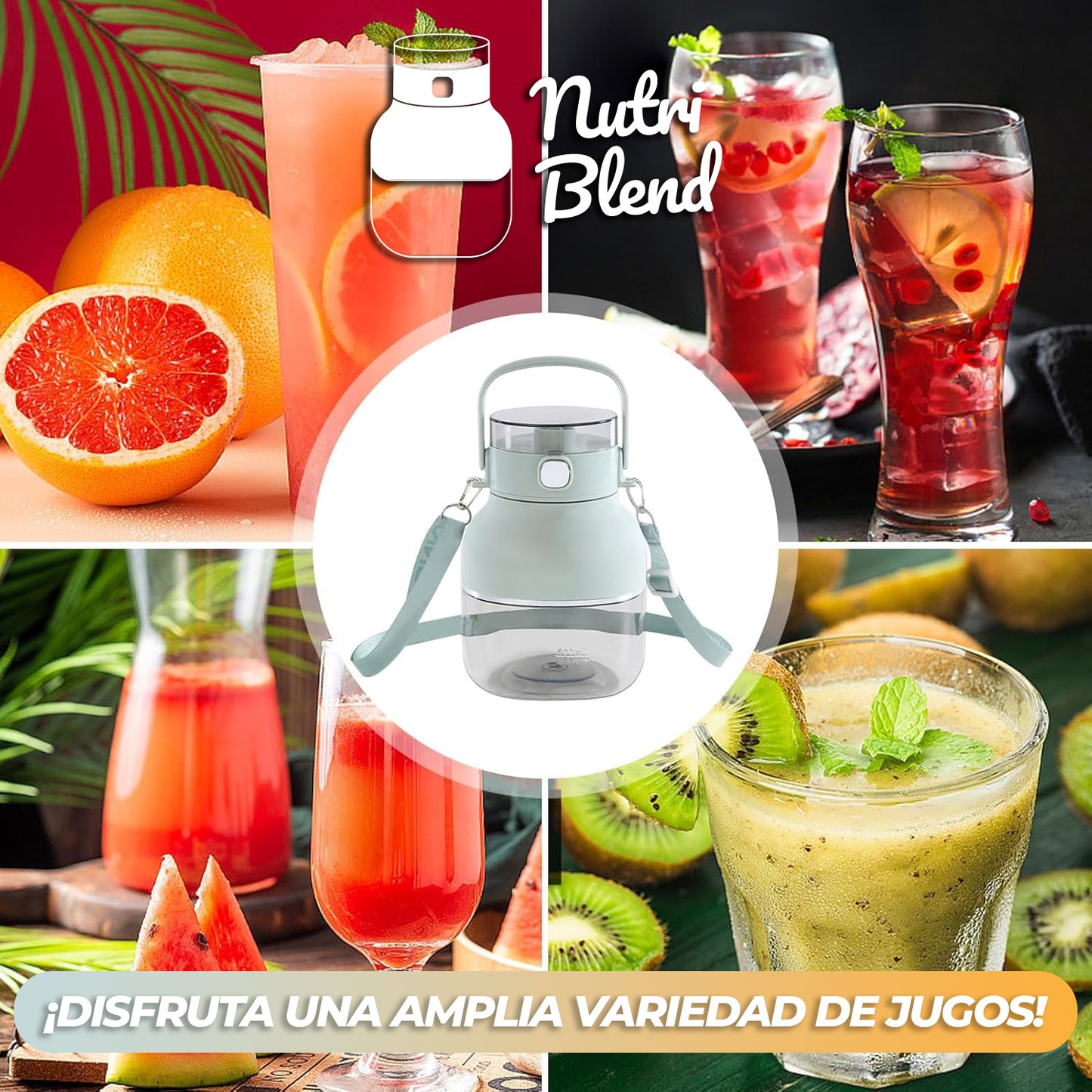 NutriBlend™ - Botella para batidos portátil