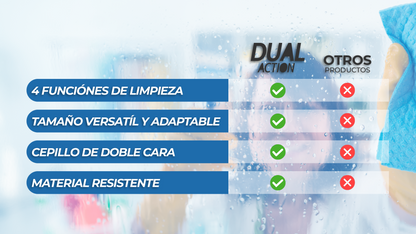 DualAction™ - Limpiador de Vidrios 4 en 1