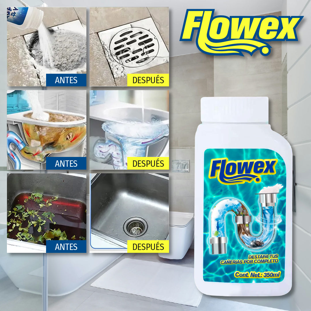 Flowex™ - Desatascador para Tuberías Obstruidas