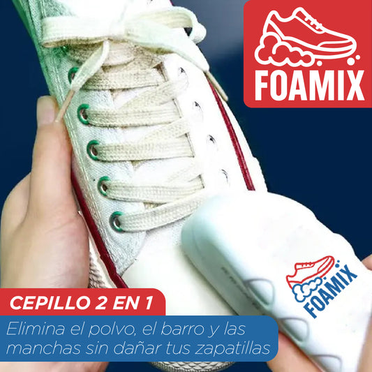 Foamix™ - Cepillo Limpiador de Zapatillas 2 en 1