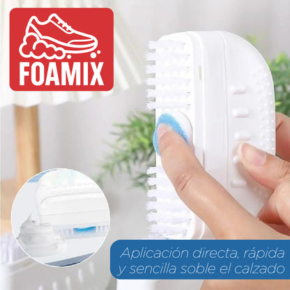 Foamix™ - Cepillo Limpiador de Zapatillas 2 en 1