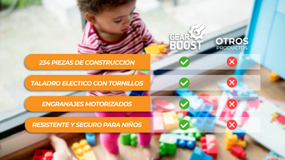 GearBoost™ - Juego de Construcción de Engranajes