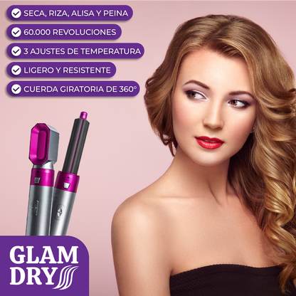 GlamDry™ - Cepillo Secador 5 en 1