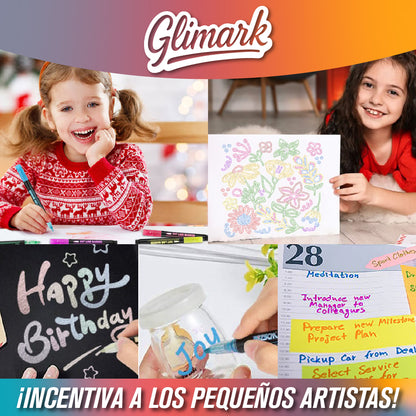 Glimark™ - Lápices de Colores con Efecto Metalico