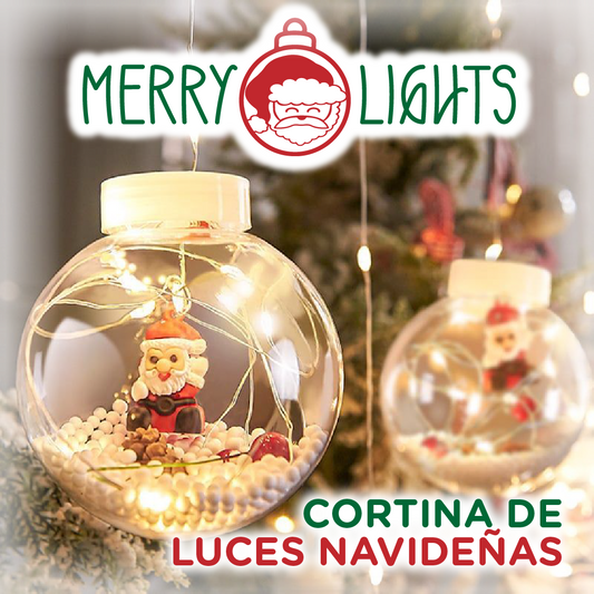 MerryLights™ - Cortina de Luces de Esferas Navideñas