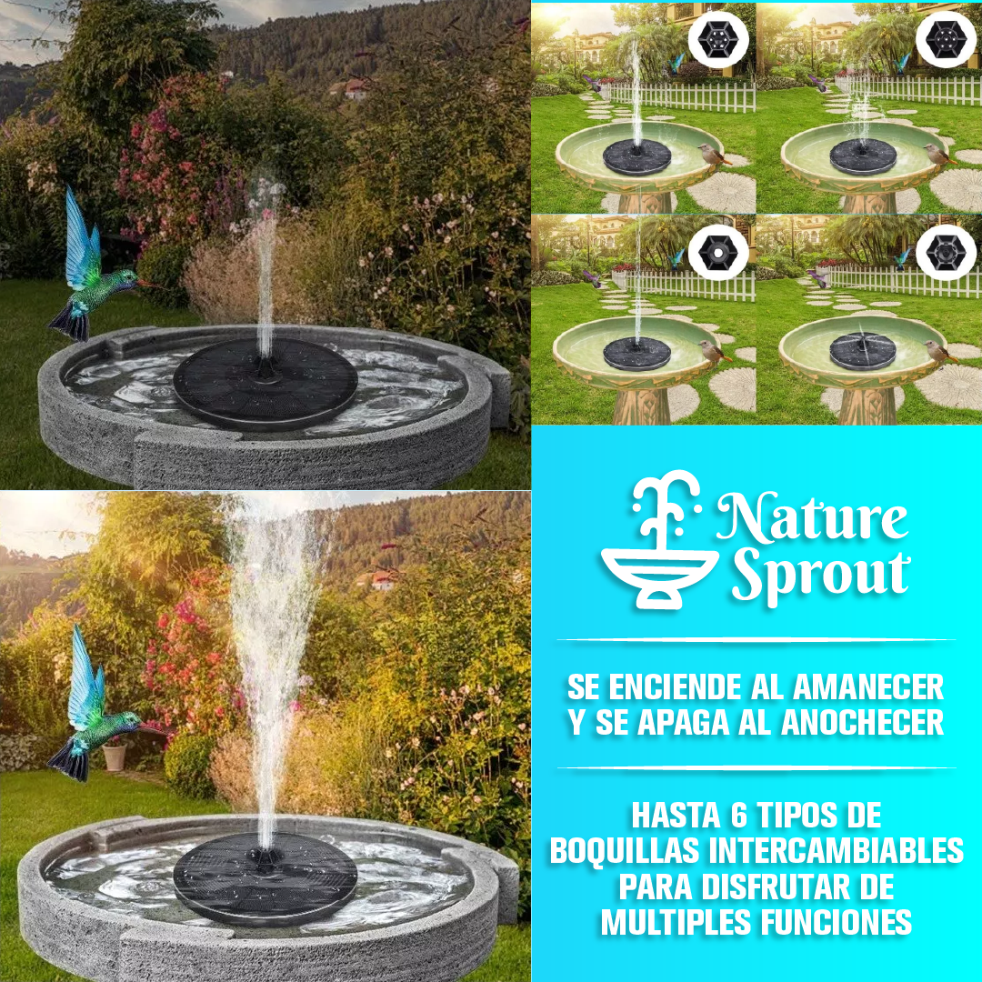 NatureSprout™ - Fuente de Agua Solar