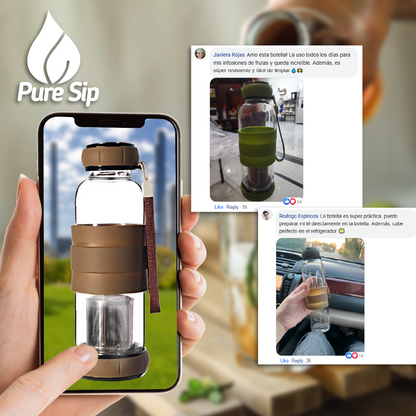 PureSip™ - Botella con FIltro para Té