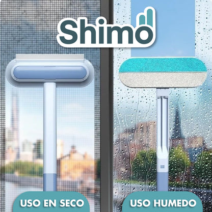 Shimo™ -  Limpiador de Ventanas con Cepillo para Pelos y Pelusas