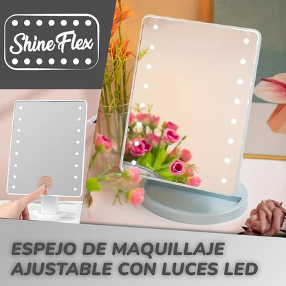 ShineFlex™ - Espejo Ajustable con Luces LED