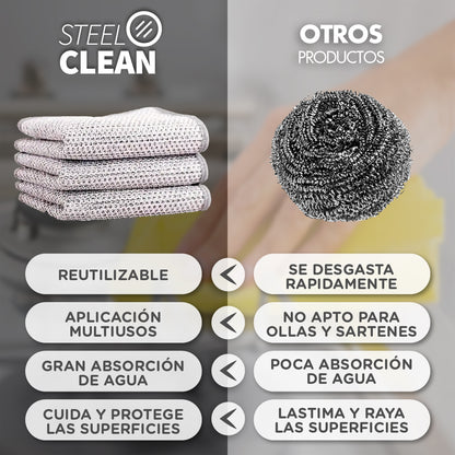 Steel Clean™ - Paño Metalico Multiusos