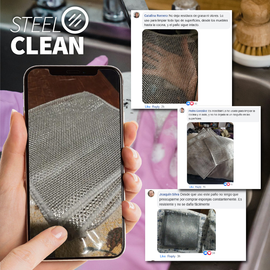 Steel Clean™ - Paño Metalico Multiusos
