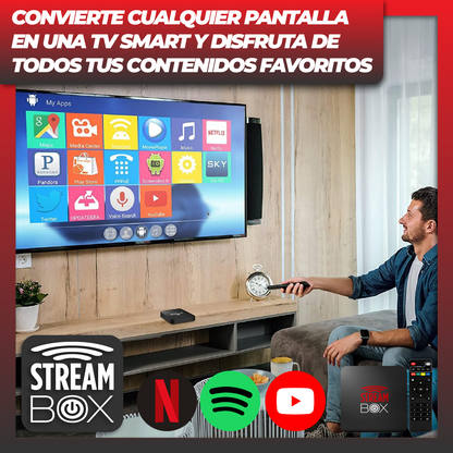 StreamBox™ - Smart TV BOX con Control Remoto