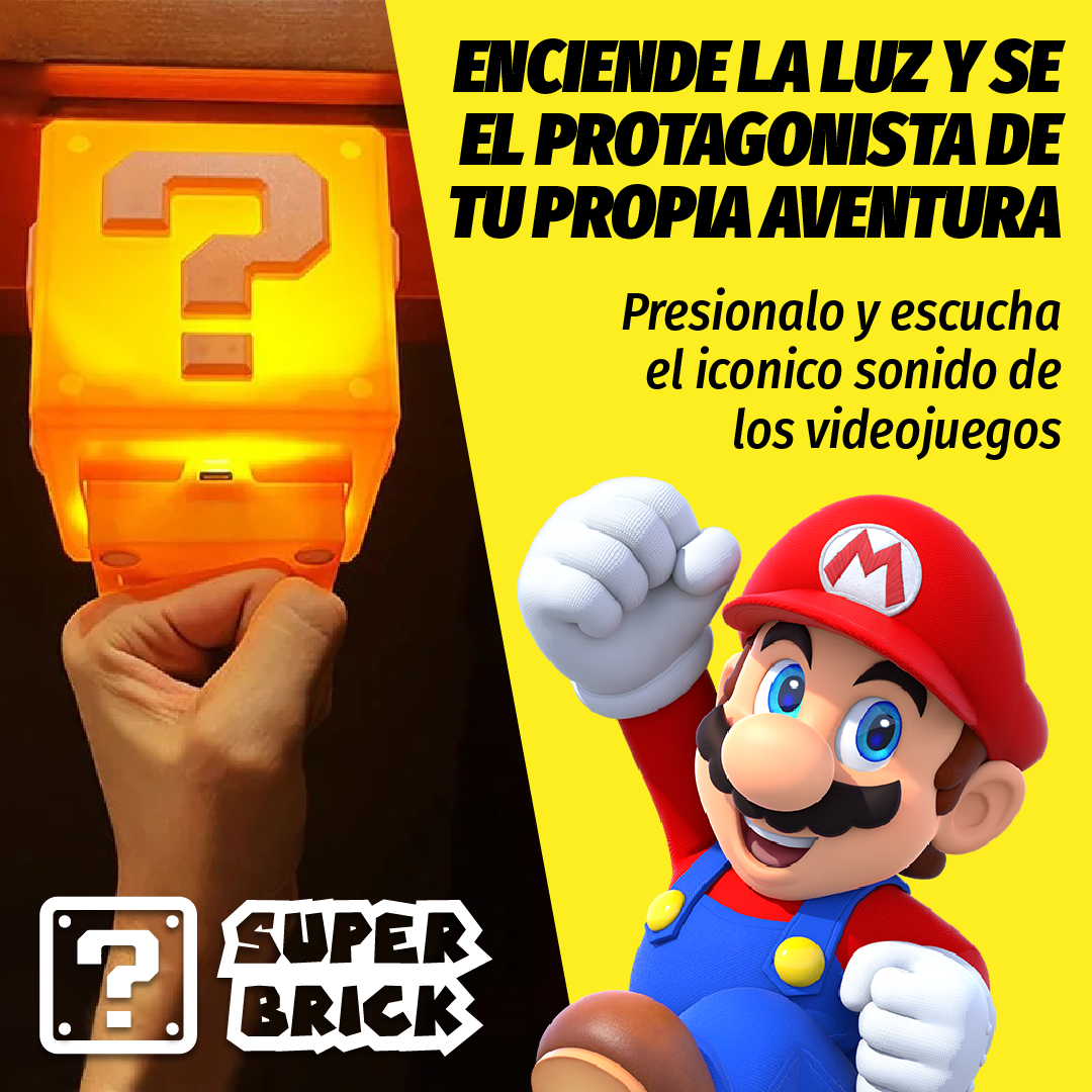 SuperBrick™ - Lampara en Forma de Bloque de Super Mario