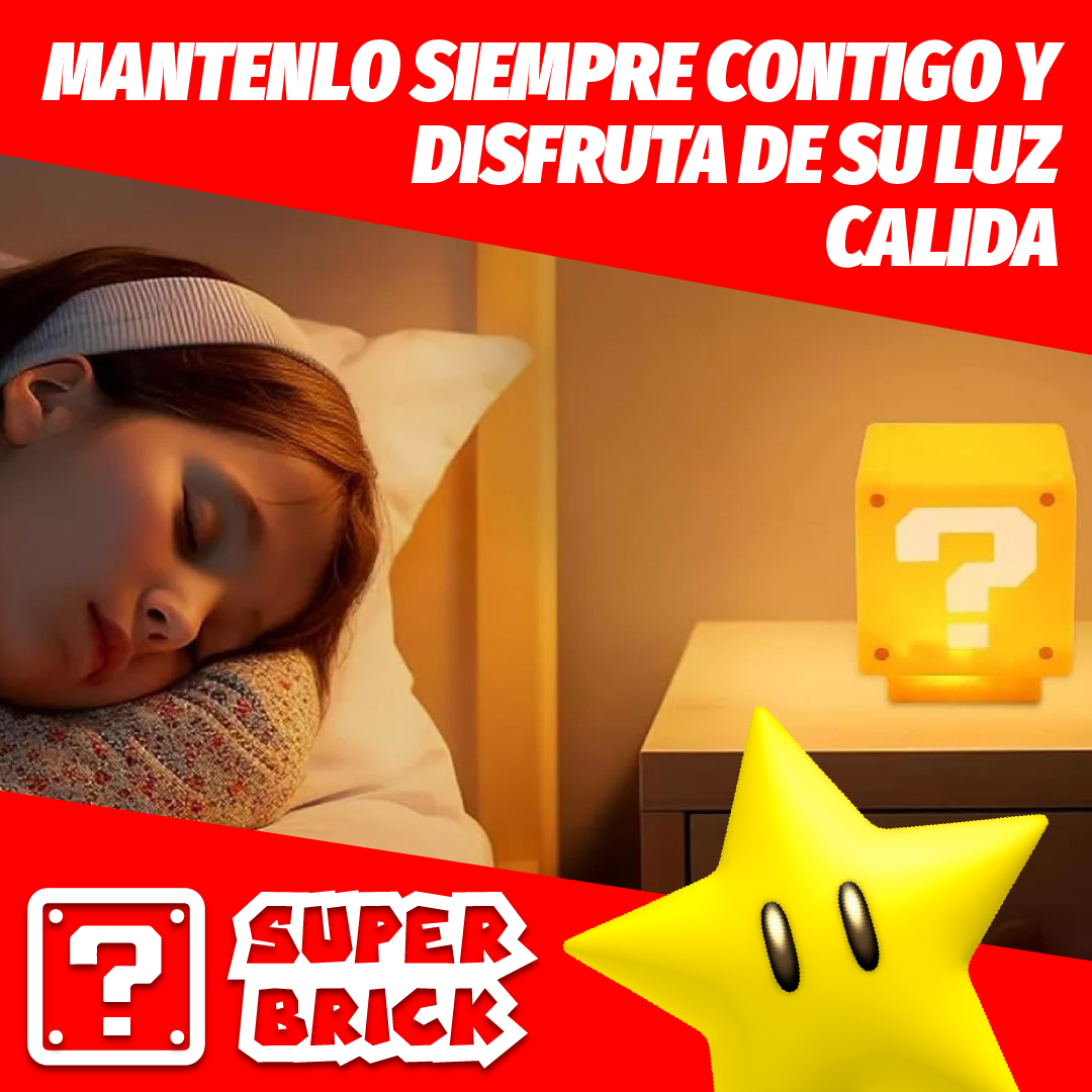 SuperBrick™ - Lampara en Forma de Bloque de Super Mario