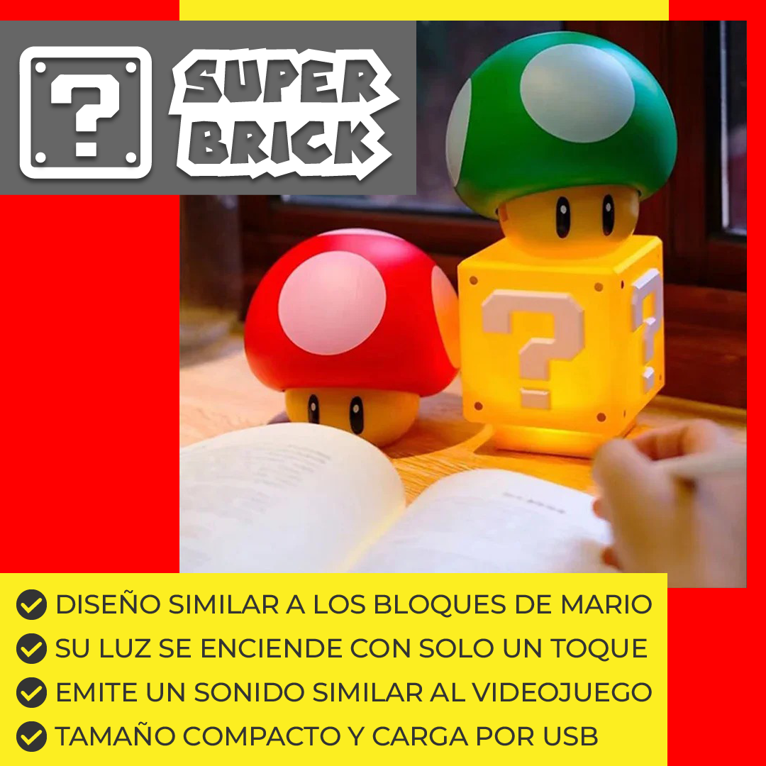 SuperBrick™ - Lampara en Forma de Bloque de Super Mario