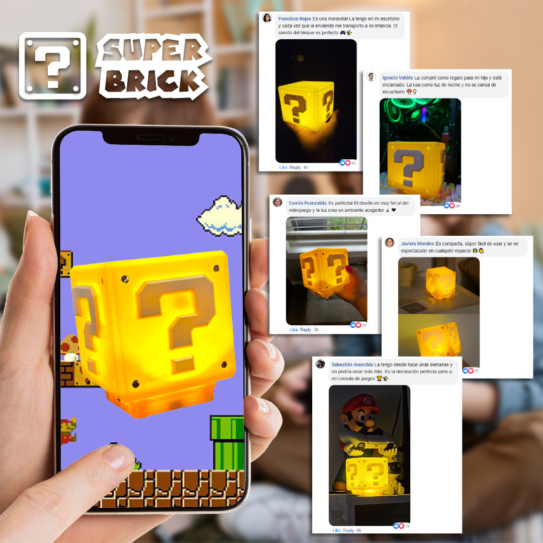 SuperBrick™ - Lampara en Forma de Bloque de Super Mario