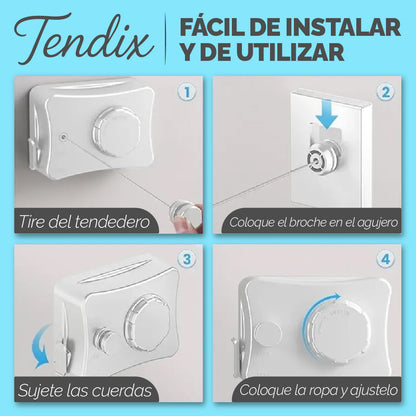 Tendix™ - Tendedero Retráctil para Interiores y Exteriores