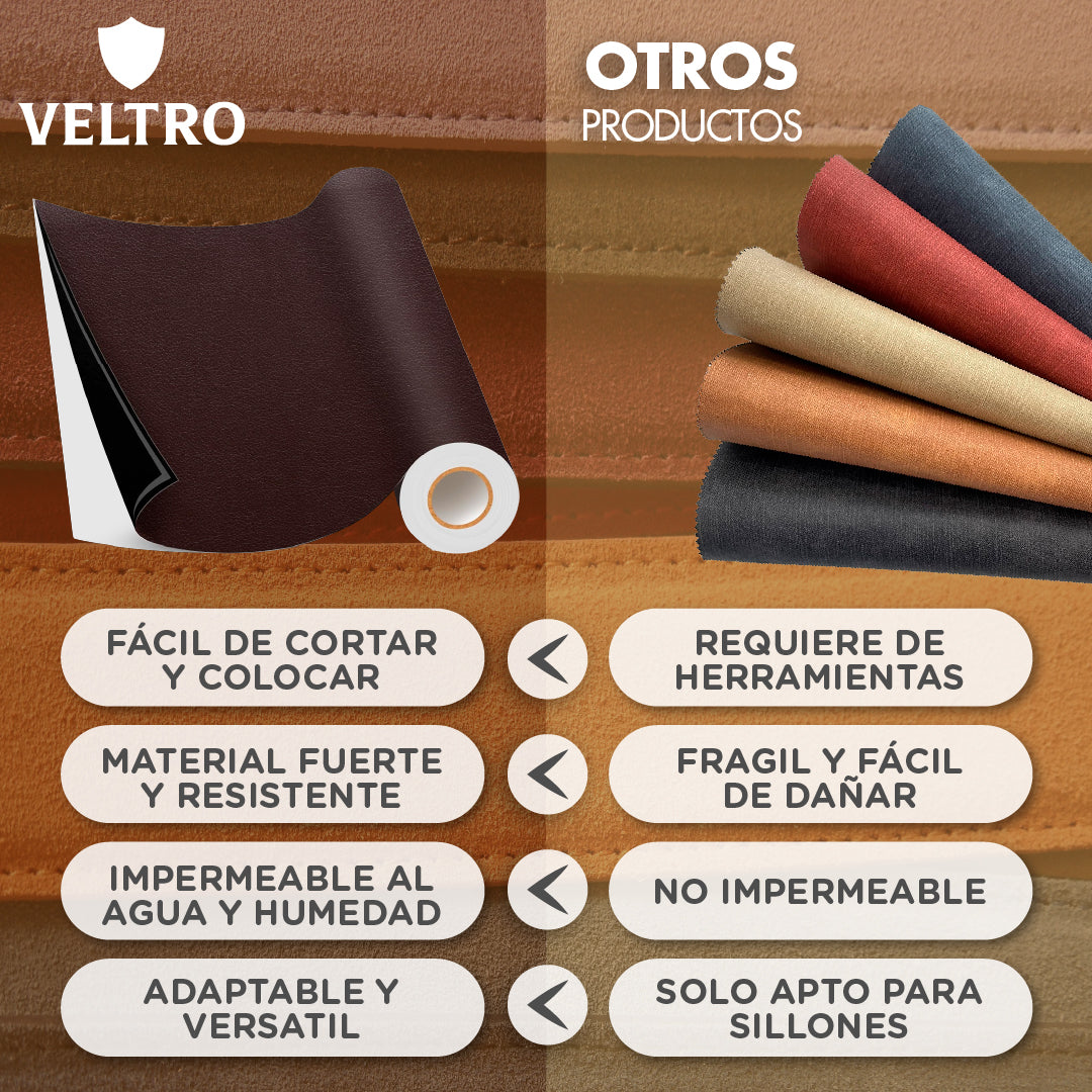 Veltro™ - Cuero Adhesivo para Reparaciones