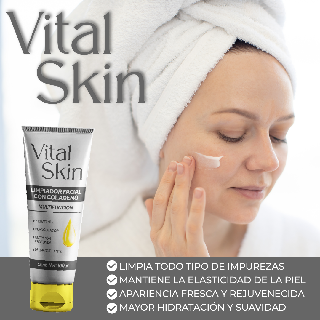 VitalSkin™ - Crema Limpiadora de Colageno