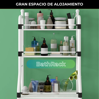 BathRack™ - Estante para Baño y Lavandería - Acero Inoxidable