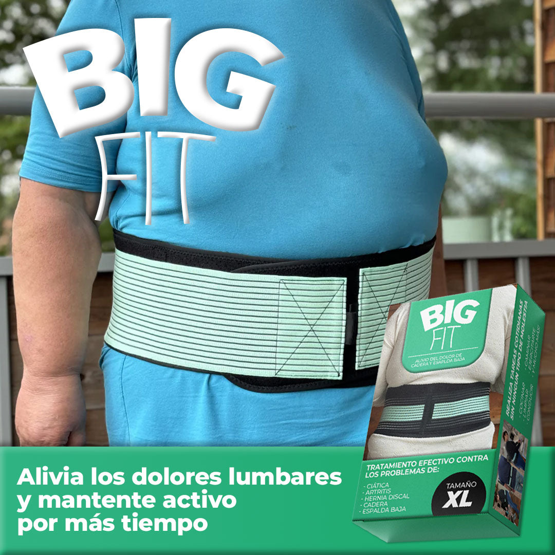 BigFit™ - Faja lumbar para alivio inmediato y soporte para tu espalda