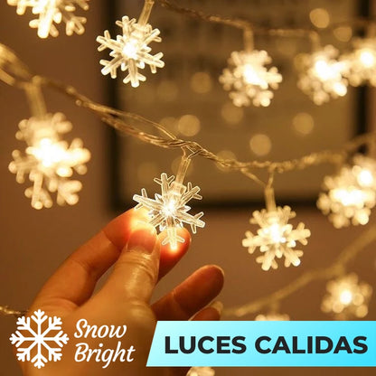 SnowBright™ - Grinalda de luces de copos de nieve