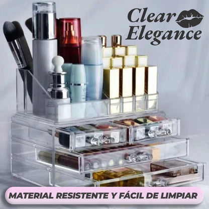 ClearElegance™ - Organizador de maquillaje transparente