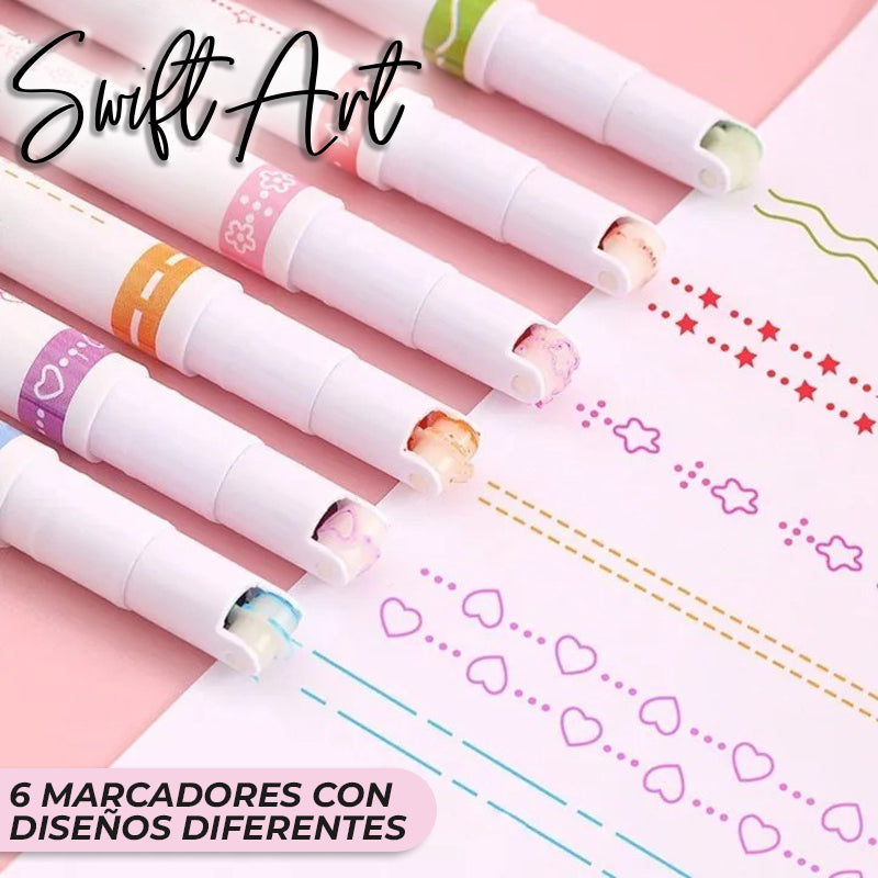 SwiftArt™ - Marcadores mágicos con diseños