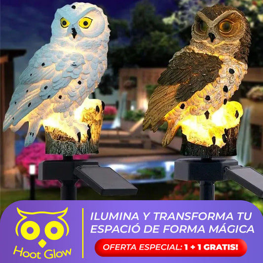 HootGlow™ - Lámparas Solares de Búhos para Decorar e Iluminar