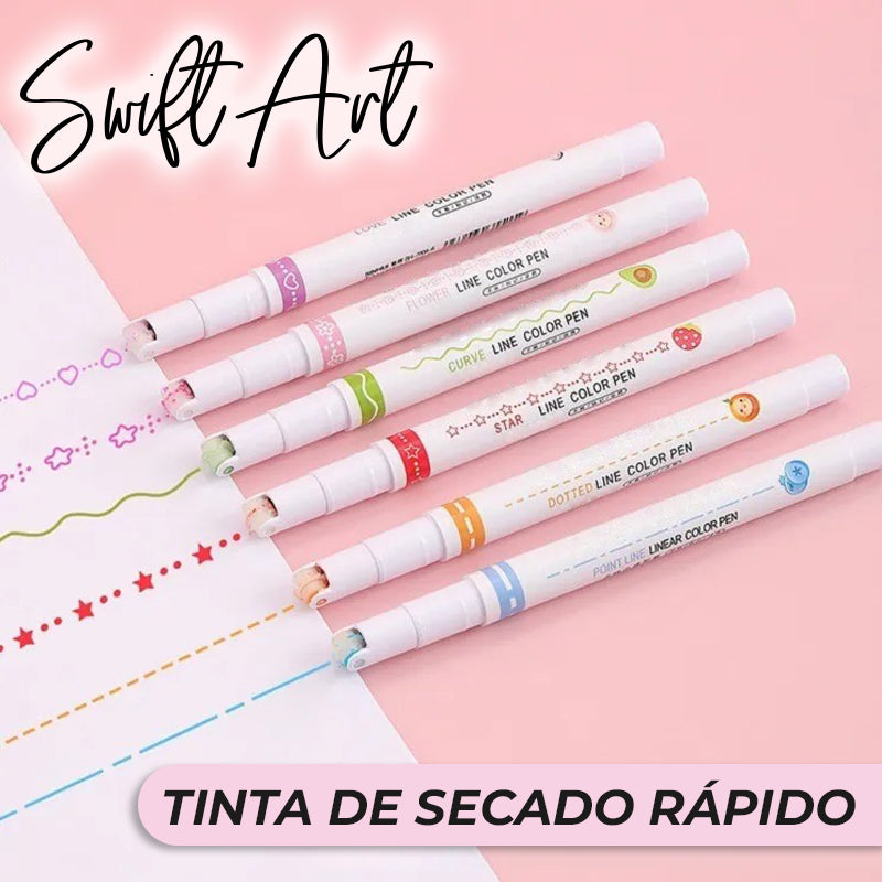 SwiftArt™ - Marcadores mágicos con diseños