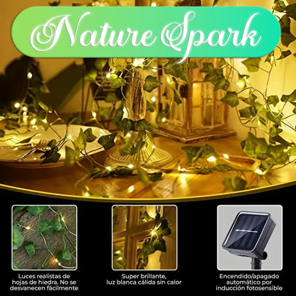 NatureSpark™ - Guirnalda de hojas con iluminación solar