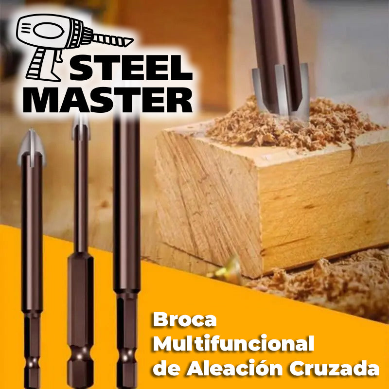 SteelMaster™ - Juego de brocas 5 hexagonales de alta duración multisuperficie