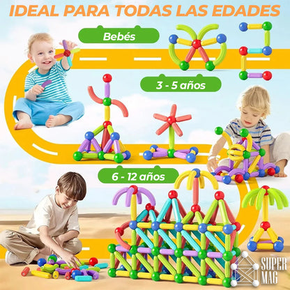 SuperMag™ - Bloques de construcción magnéticos para niños