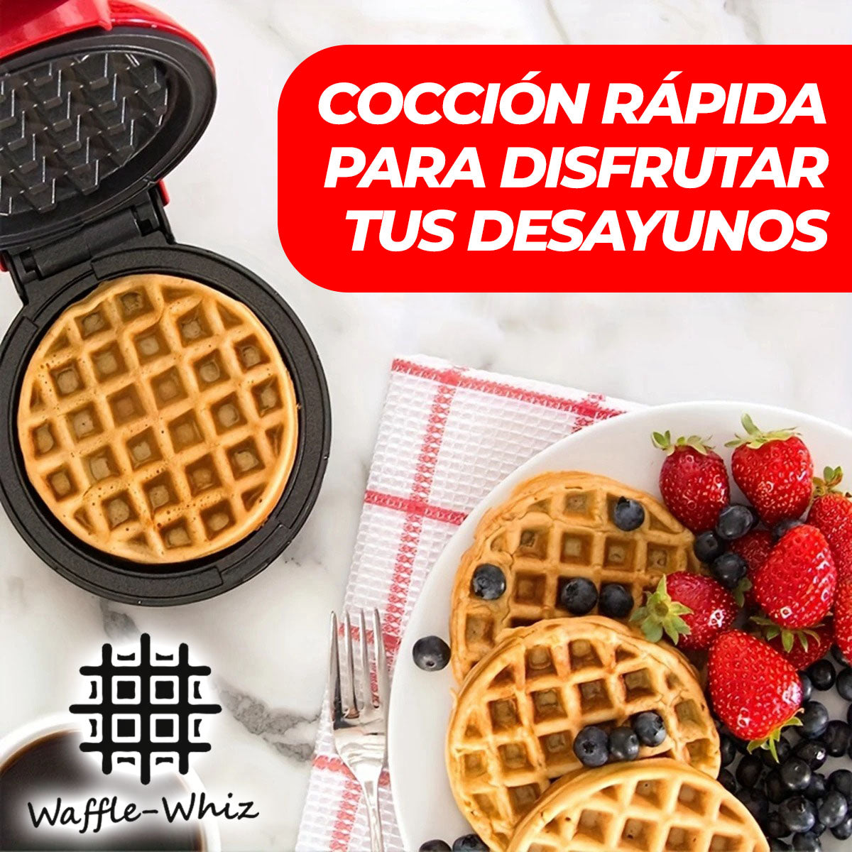 WaffleWhiz™ - Mini wafflera