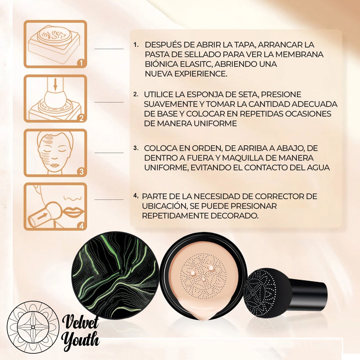 VelvetYouth™ - Base de maquillaje antiedad