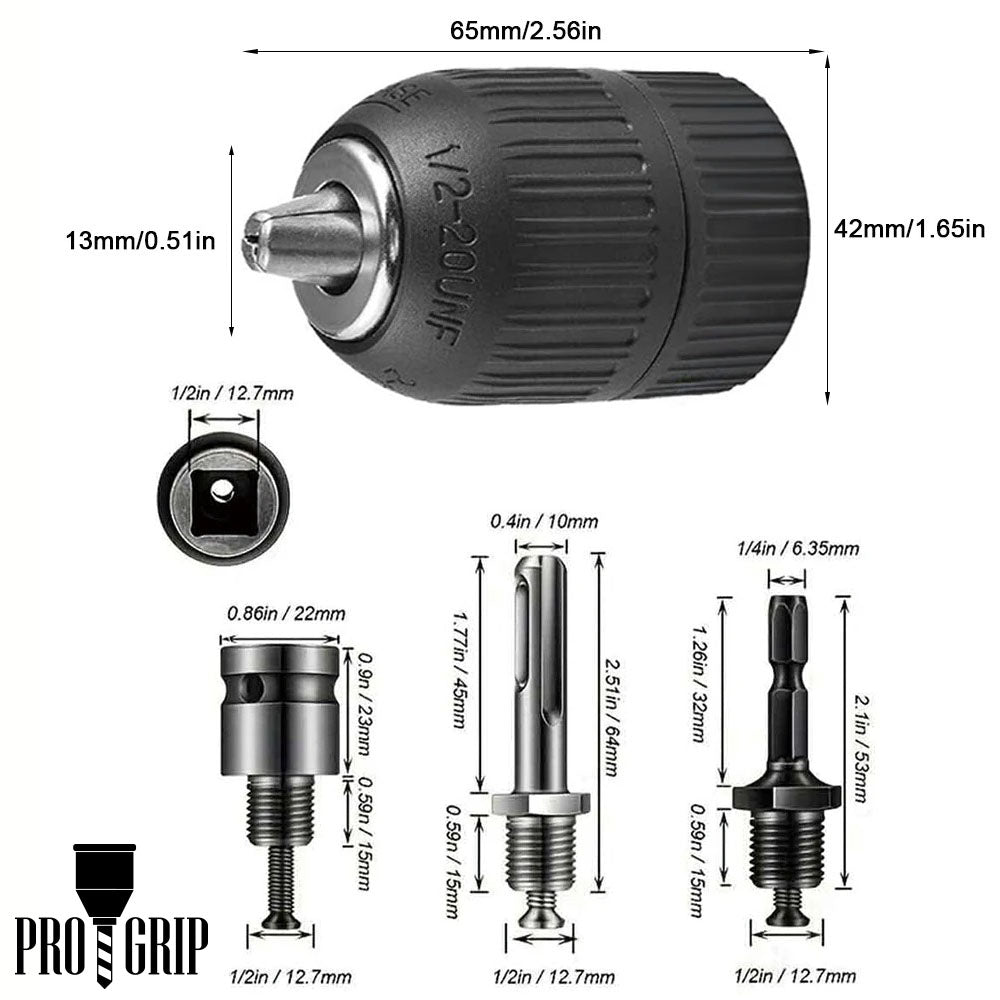 ProGrip™ - Cambia Brocas en Segundos y Aumenta la Precisión de tu Taladro