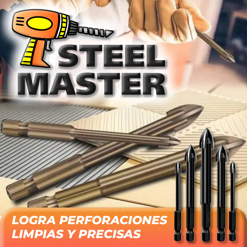 SteelMaster™ - Juego de brocas 5 hexagonales de alta duración multisuperficie