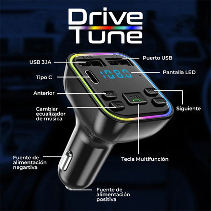 DriveTune™ - Transmisor FM con Bluetooth para Autos