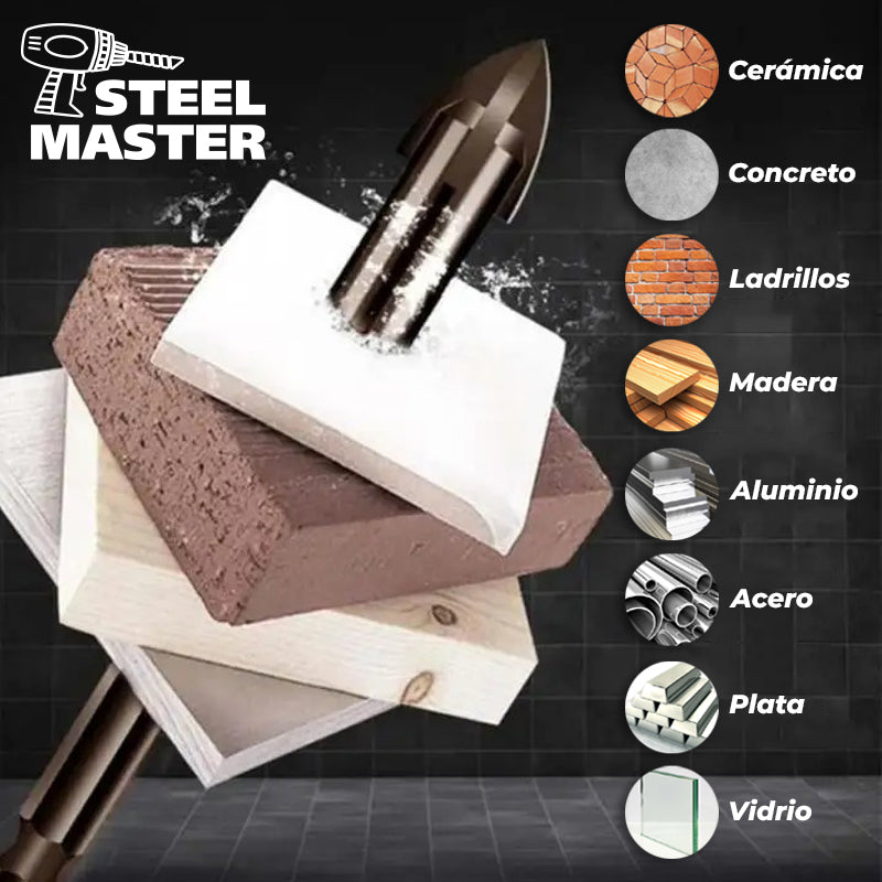 SteelMaster™ - Juego de brocas 5 hexagonales de alta duración multisuperficie