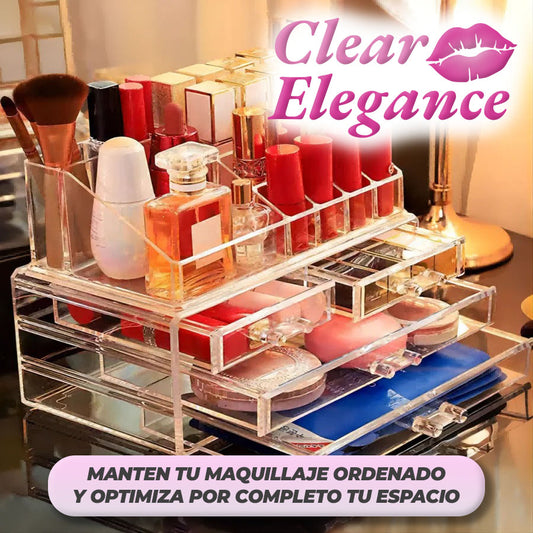 ClearElegance™ - Organizador de maquillaje transparente