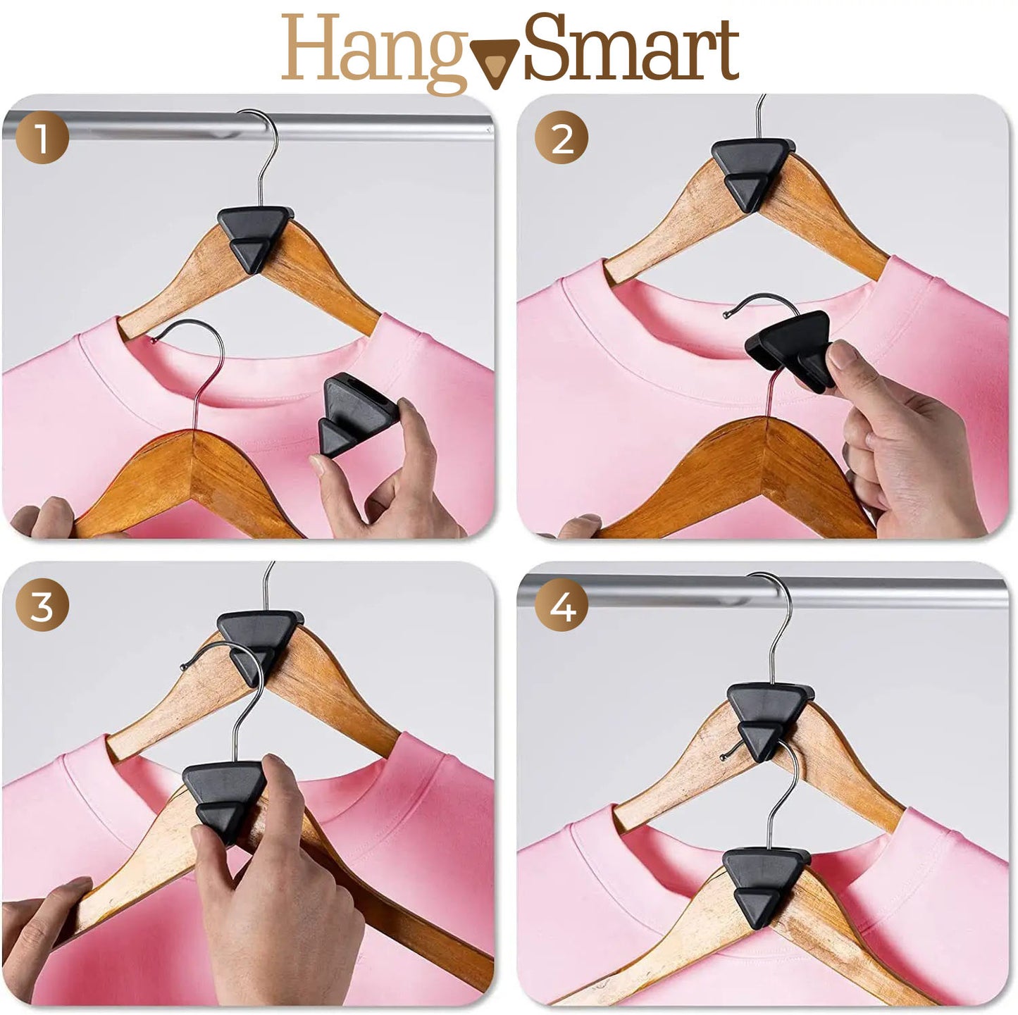 9 + 9 GRATIS! | HangSmart™ - Perchas triangulares